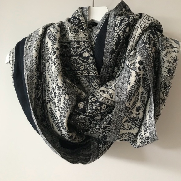 Anthropologie Accessories - Anthropologie Infinity Scarf Beaded Sequins